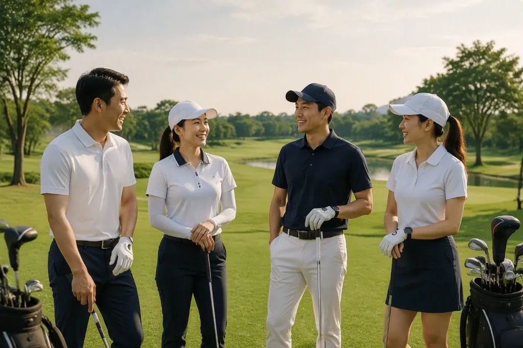 GULF employees enjoying golf together